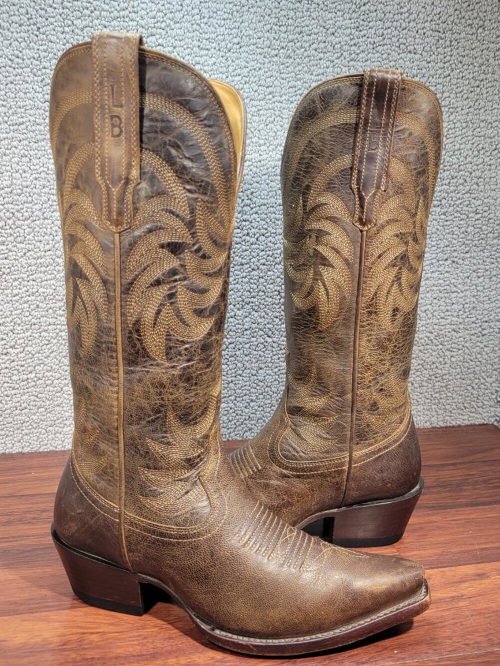 Tecovas The Annie Women's Size 7.5B Cafe Goat Cowgirl Boots